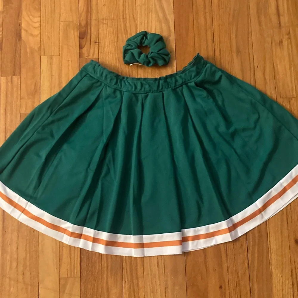 Women’s Stranger Things Green Skater Skirt with Matching Scrunchie Only M